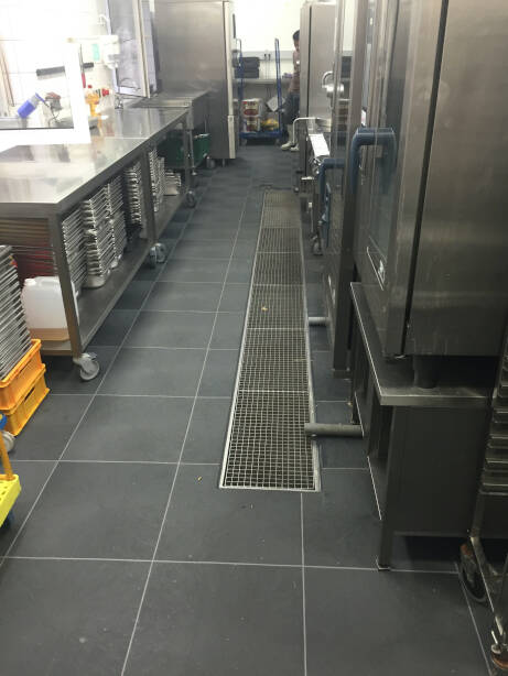 Industrieboden aus PVC in eine Küche in der Gastronomie