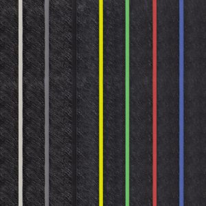 Stufenfalz-Platte individualisiert durch farbige Schnüre
